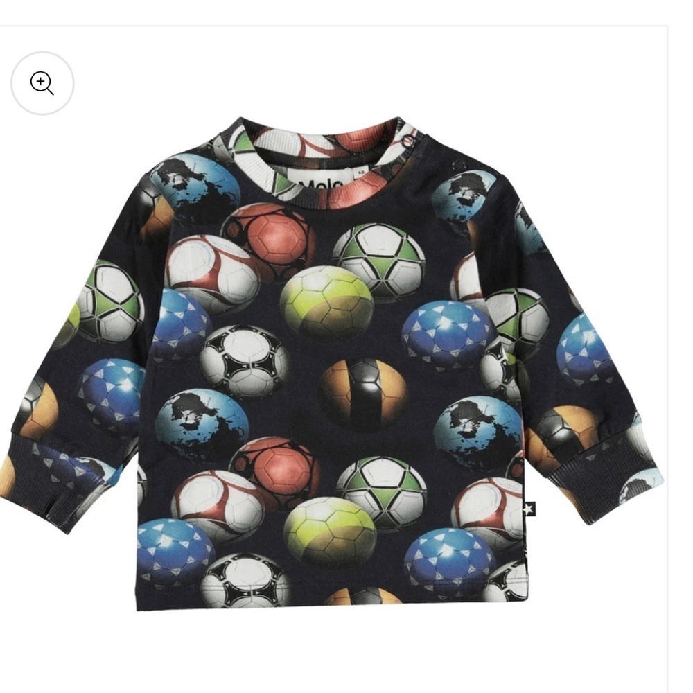 Molo Multicolor Soccer Ball Long Sleeve Shirt